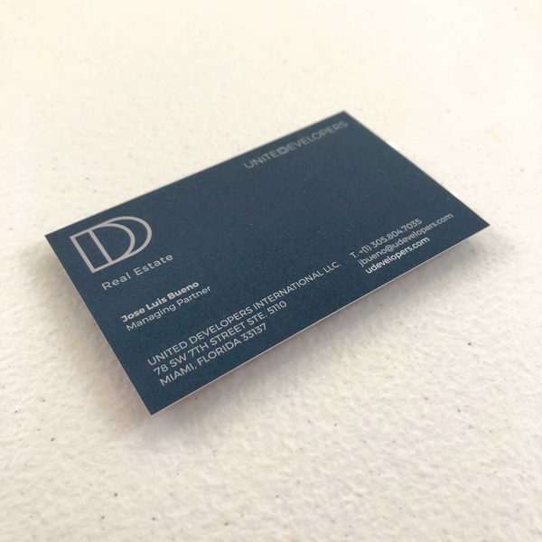 Suede business cards printing Real Estate - Realtor