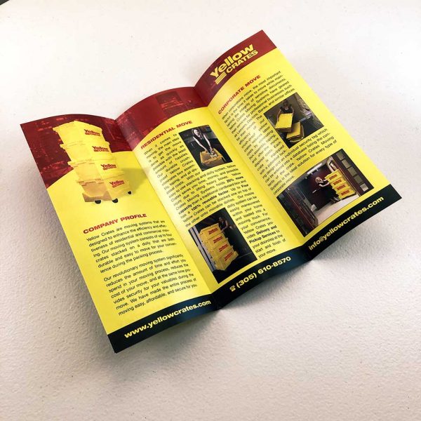 Tri fold brochure printing open